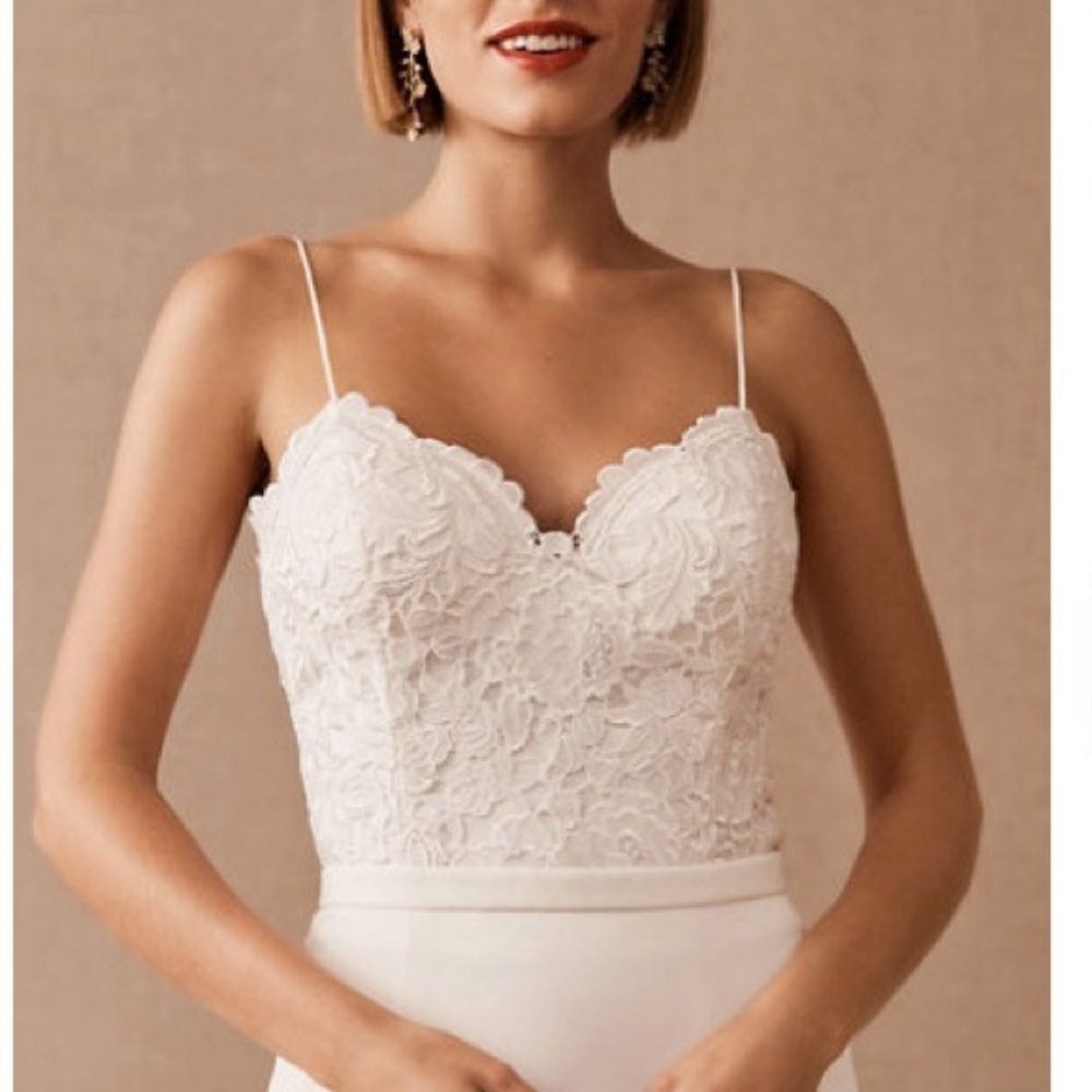 BHLDN Ivory Floral Lace Bridal Gown